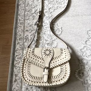 Sole society whipstitch crossbody saddle bag